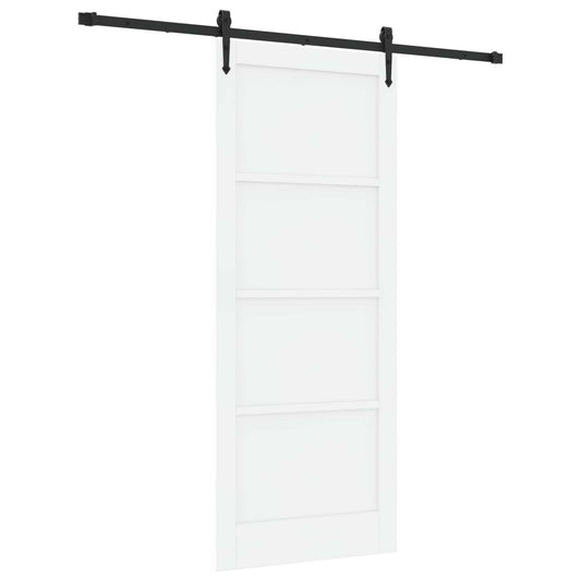 Sliding Door ORKDAL 86 x 211 cm Engineered Wood White and Black