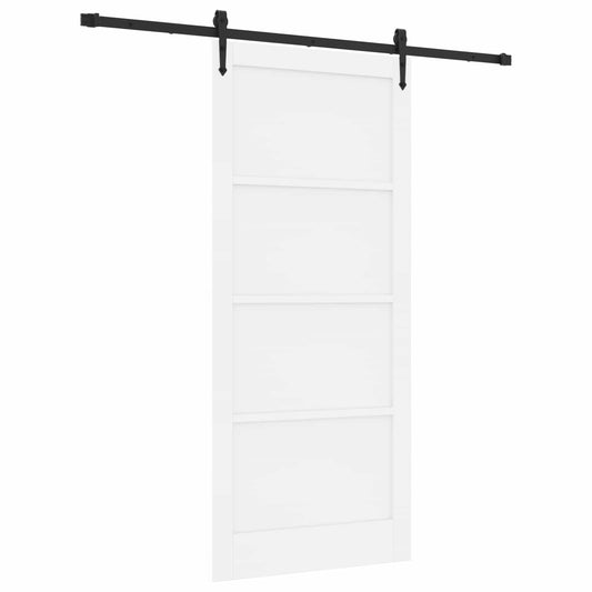 Sliding Door ORKDAL 93 x 211 cm Engineered Wood White and Black