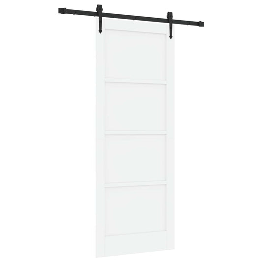 Sliding Door ORKDAL 83 x 211 cm Engineered Wood White and Black
