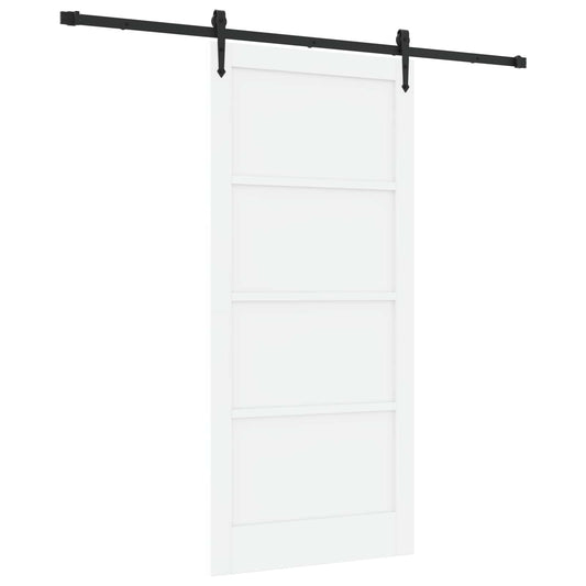 Sliding Door ORKDAL 93 x 202 cm Engineered Wood White and Black