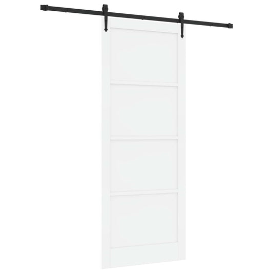 Sliding Door ORKDAL 93 x 232 cm Engineered Wood White and Black