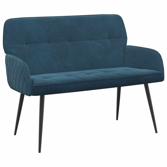 2 Seater Sofa with Metal Legs 2-Seater Blue Velvet