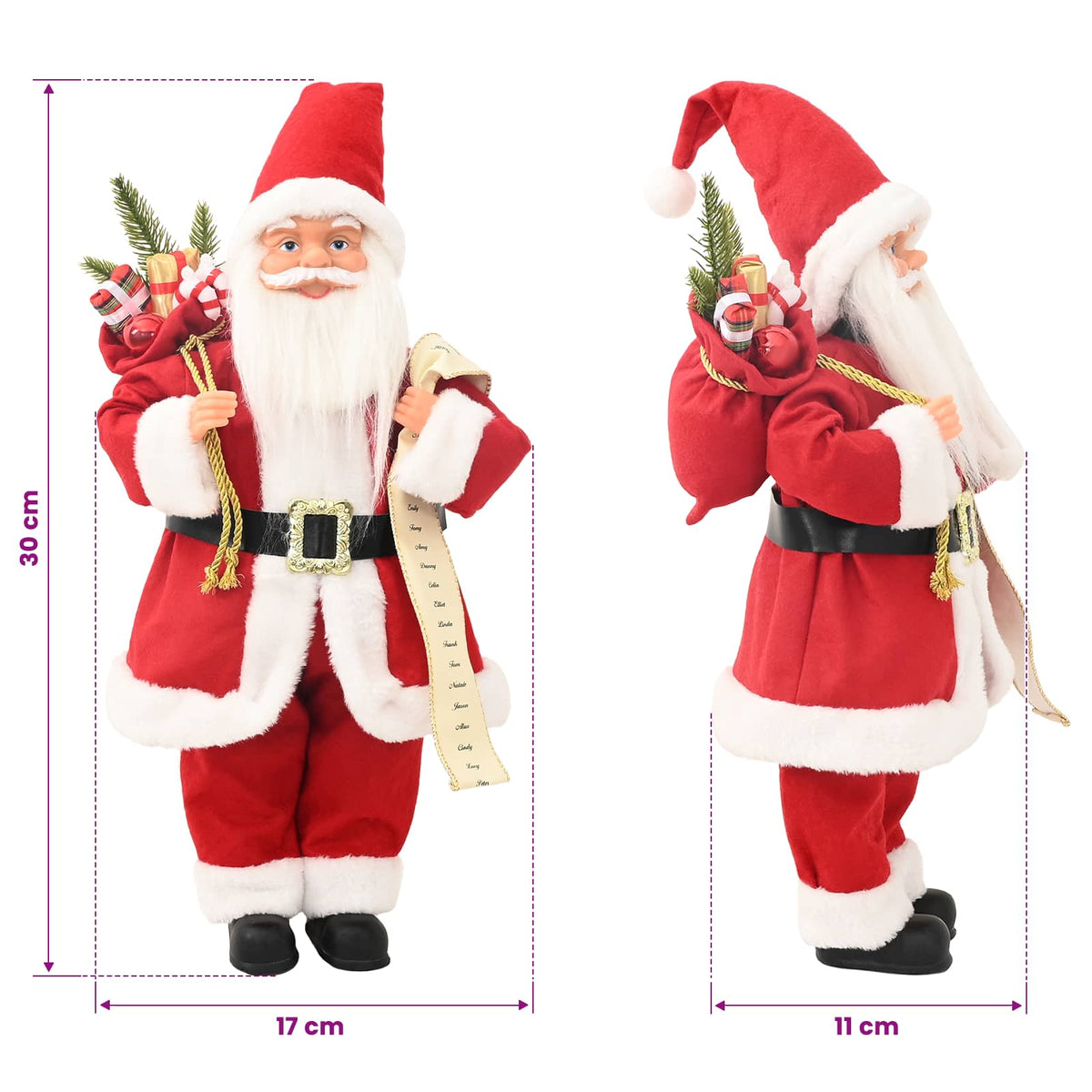 Santa Claus Figure Red 30 cm Polyester