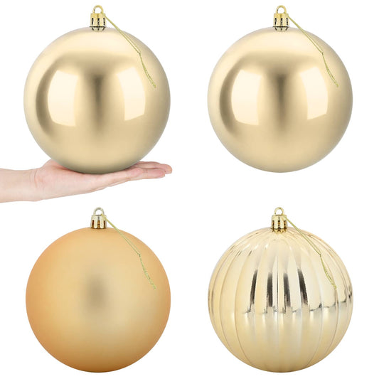 Christmas Ball Set XXL 4 pcs Gold Dia. 20 cm Plastic