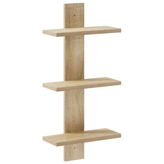 Wall Shelf Sonoma Oak 30 x 13.5 x 64.5 cm Engineered Wood