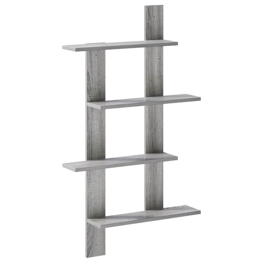 Wall Shelf Grey Sonoma 61 x 13.5 x 105 cm Engineered Wood