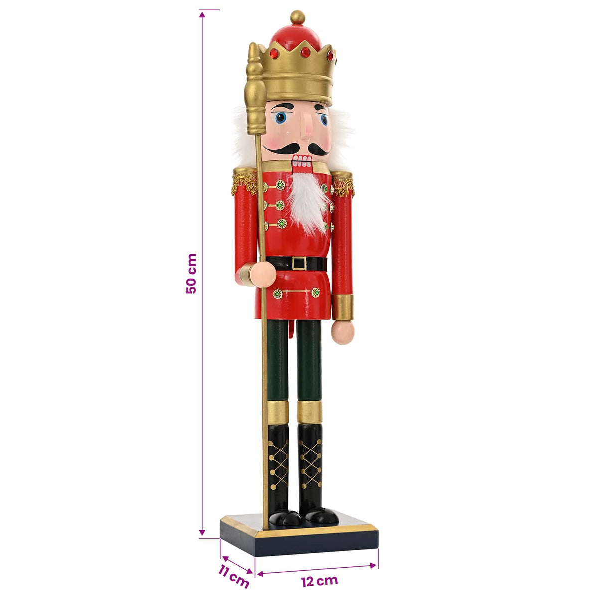 Christmas Nutcracker TURKU Red and Black 50 cm