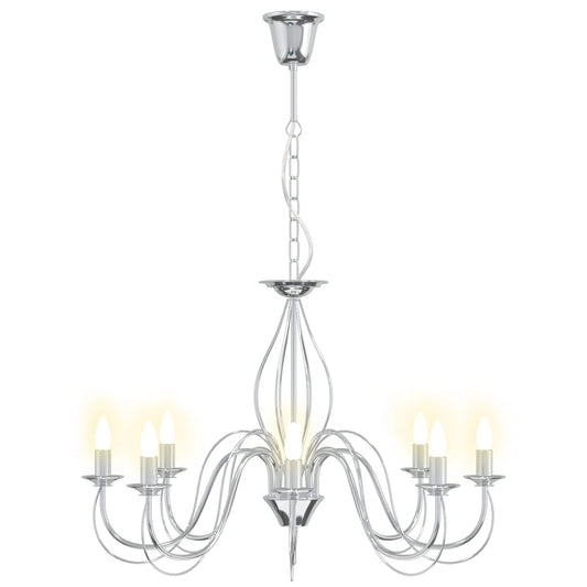 Adjustable Chandelier E14 Metal Chrome Ø 78 x 101 cm