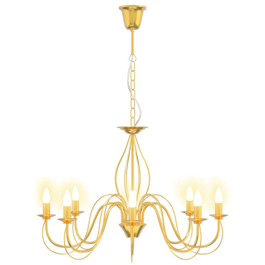 Adjustable Chandelier E14 Metal Gold Ø 78 x 101 cm