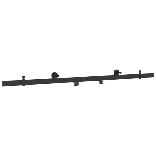 Sliding Door Hardware Kit 152.4 cm Steel Black