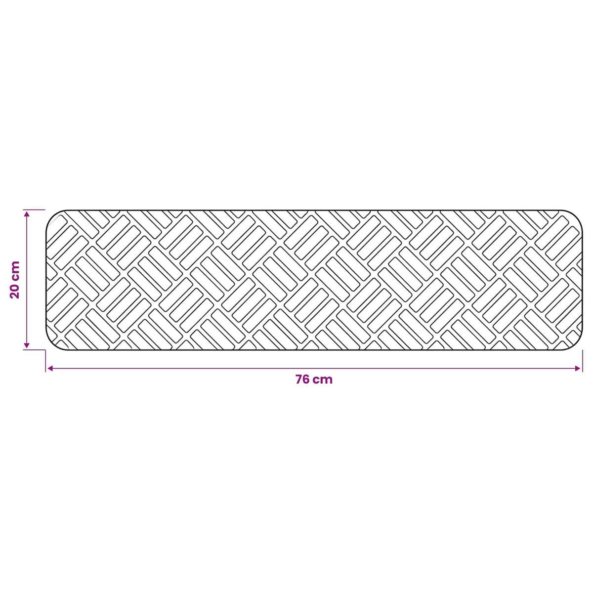 Stair Mats 15 pcs 76 x 20 cm Black Polyester Rectangular