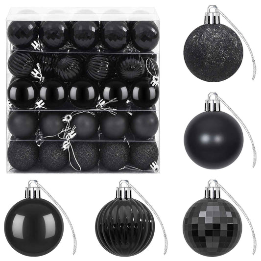 Christmas Ball Set 100 pcs Black 4 cm Polystyrene