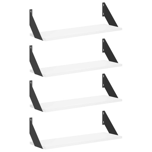 Wall Shelves 4 pcs White 60 x 20 x 17 cm