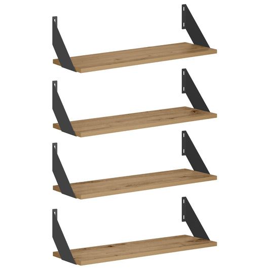 Wall Shelves 4 pcs Artisan Oak 60 x 20 x 17 cm