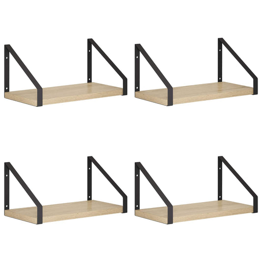 Wall Shelves 4 pcs Sonoma Oak 30 x 16 x 15.5 cm