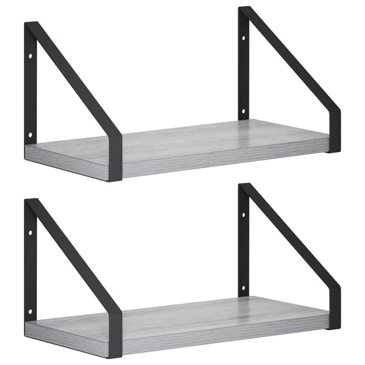 Wall Shelves 2 pcs Grey Sonoma 30 x 16 x 15.5 cm