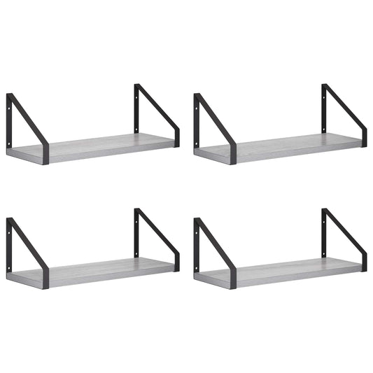 Wall Shelves 4 pcs Grey Sonoma 40 x 16 x 15.5 cm
