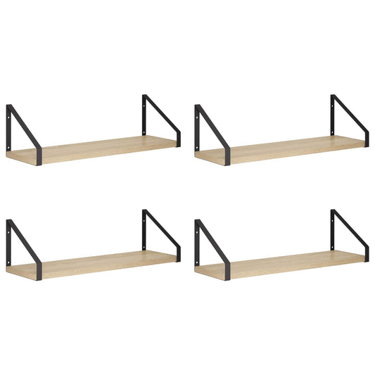 Wall Shelves 4 pcs Sonoma Oak 50 x 16 x 15.5 cm