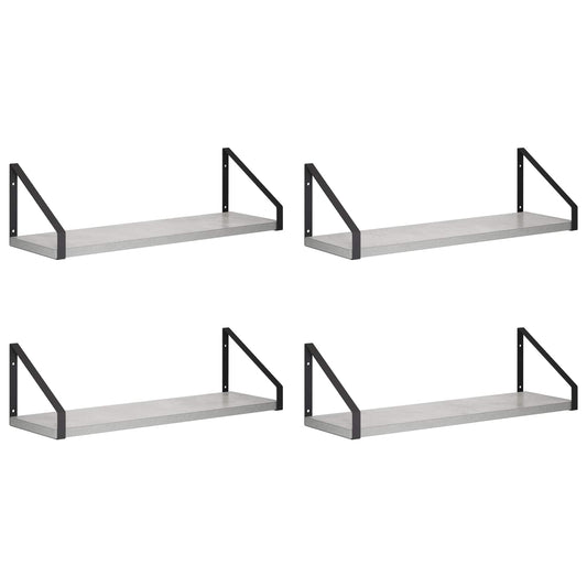 Wall Shelves 4 pcs Concrete Grey 50 x 16 x 15.5 cm