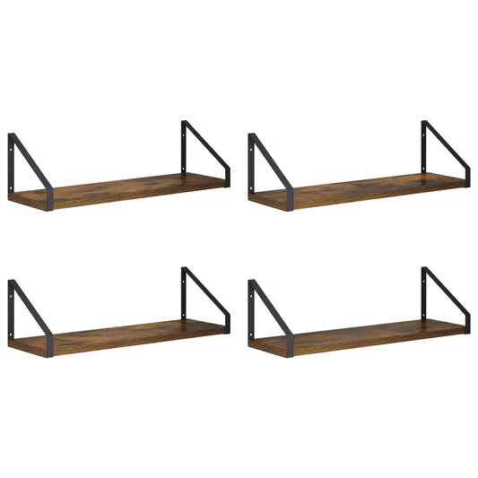 Wall Shelves 4 pcs Smoked Oak 50 x 16 x 15.5 cm