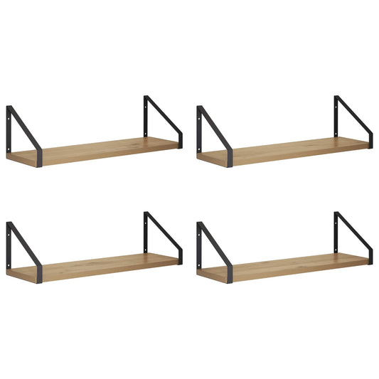 Wall Shelves 4 pcs Artisan Oak 50 x 16 x 15.5 cm