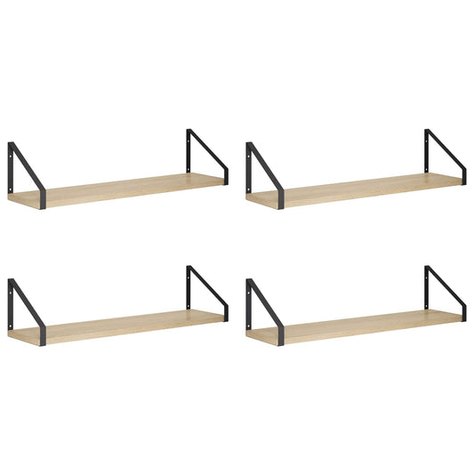 Wall Shelves 4 pcs Sonoma Oak 60 x 16 x 15.5 cm