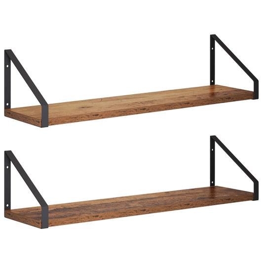 Wall Shelves 2 pcs Old Wood 60 x 16 x 15.5 cm