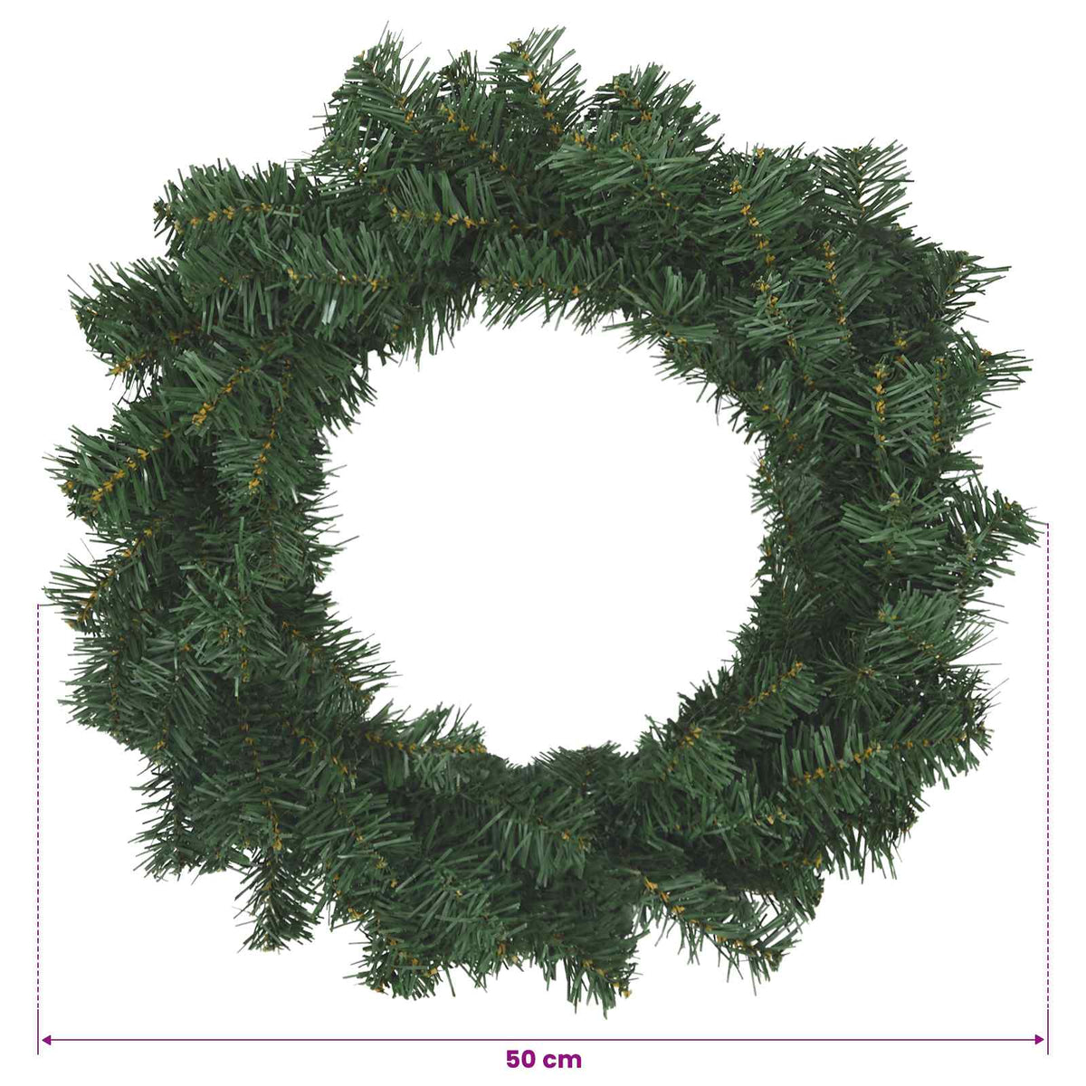 Christmas Wreath Green Ø 50 cm PVC