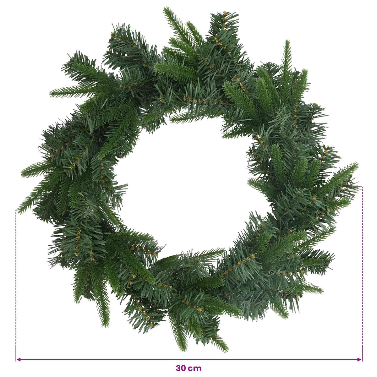 Christmas Wreath Green Ø 30 cm PVC and PE