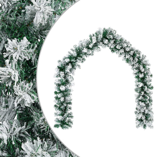 Christmas Garland Green and White 270 cm PVC