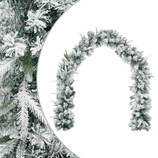 Christmas Garland Green and White 270 cm PVC and PE