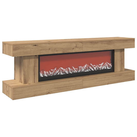 Electric Fireplace Artisan Oak 150 x 30 x 50 cm Engineered wood