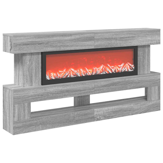Electric Fireplace Grey Sonoma 150 x 21 x 77 cm Engineered wood