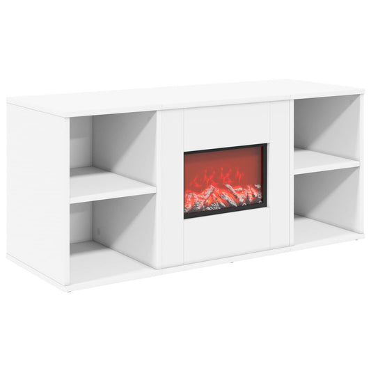 Electric Fireplace White 100 x 37 x 45.5 cm Engineered wood