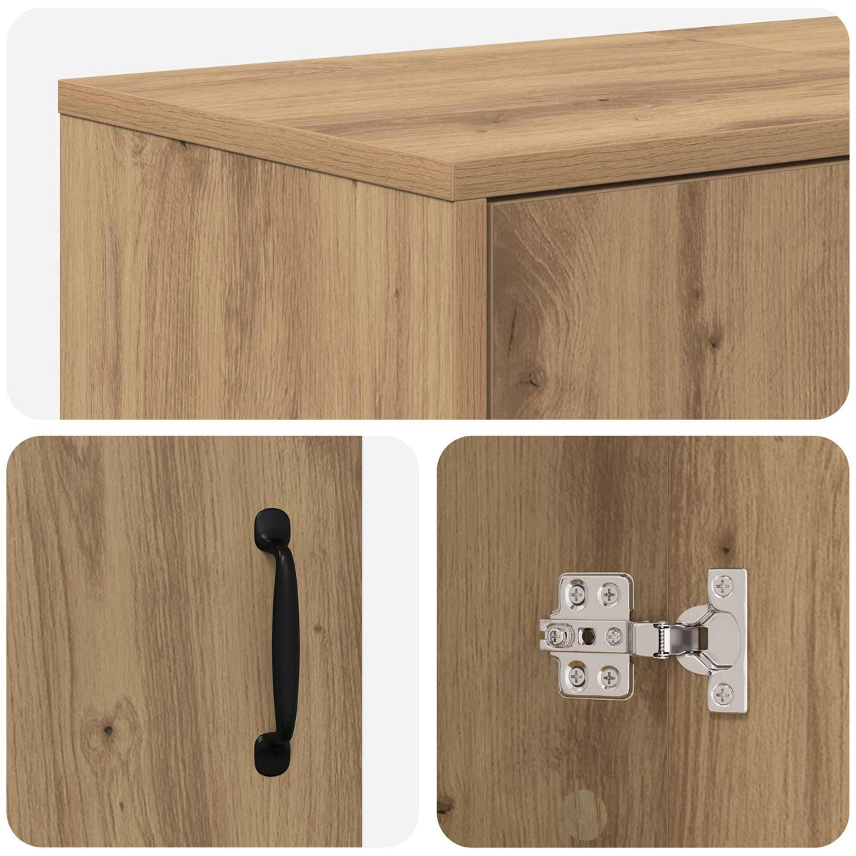 Electric Fireplace Artisan Oak 140.5 x 30 x 39 cm