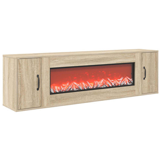 Electric Fireplace Sonoma 155 x 30 x 44 cm Engineered wood