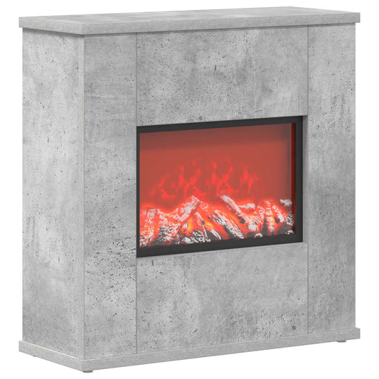 Electric Fireplace Concrete 47 x 18 x 48 cm Engineered wood