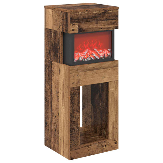 Electric Fireplace Old Wood 35 x 30 x 86 cm Engineered wood