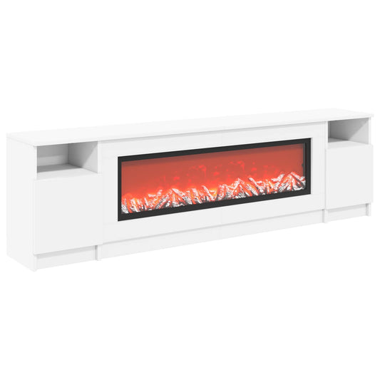 Electric Fireplace White 165 x 28.5 x 47 cm Engineered wood