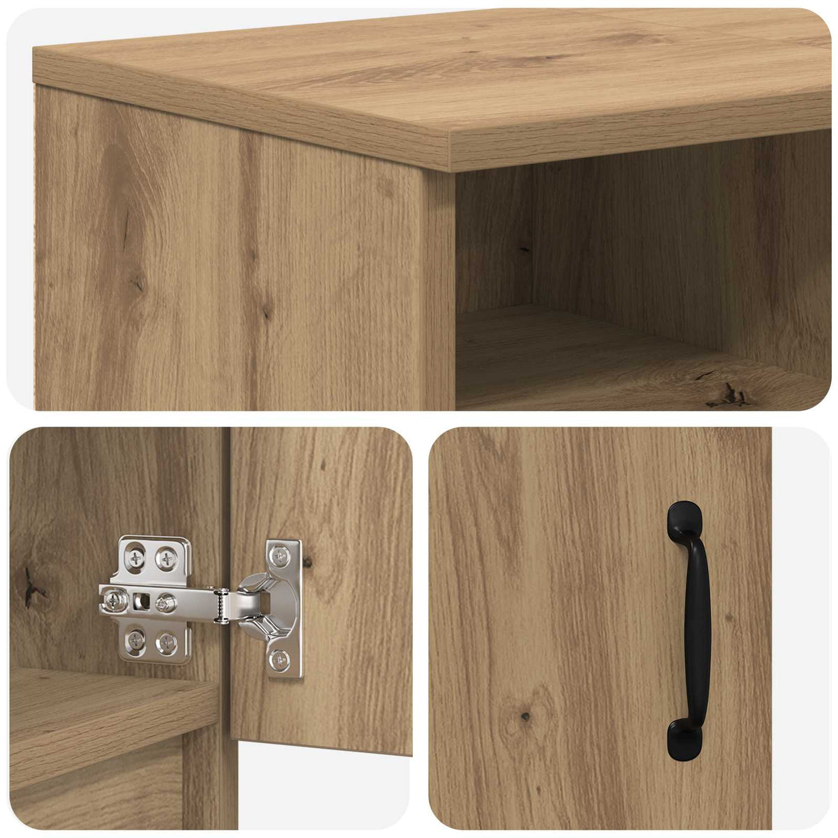 Electric Fireplace Artisan Oak 165 x 28.5 x 47 cm