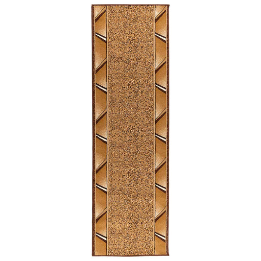 Runner Rug FLORNES Woven Ochre Zigzag 67 x 350 cm PP 7 mm