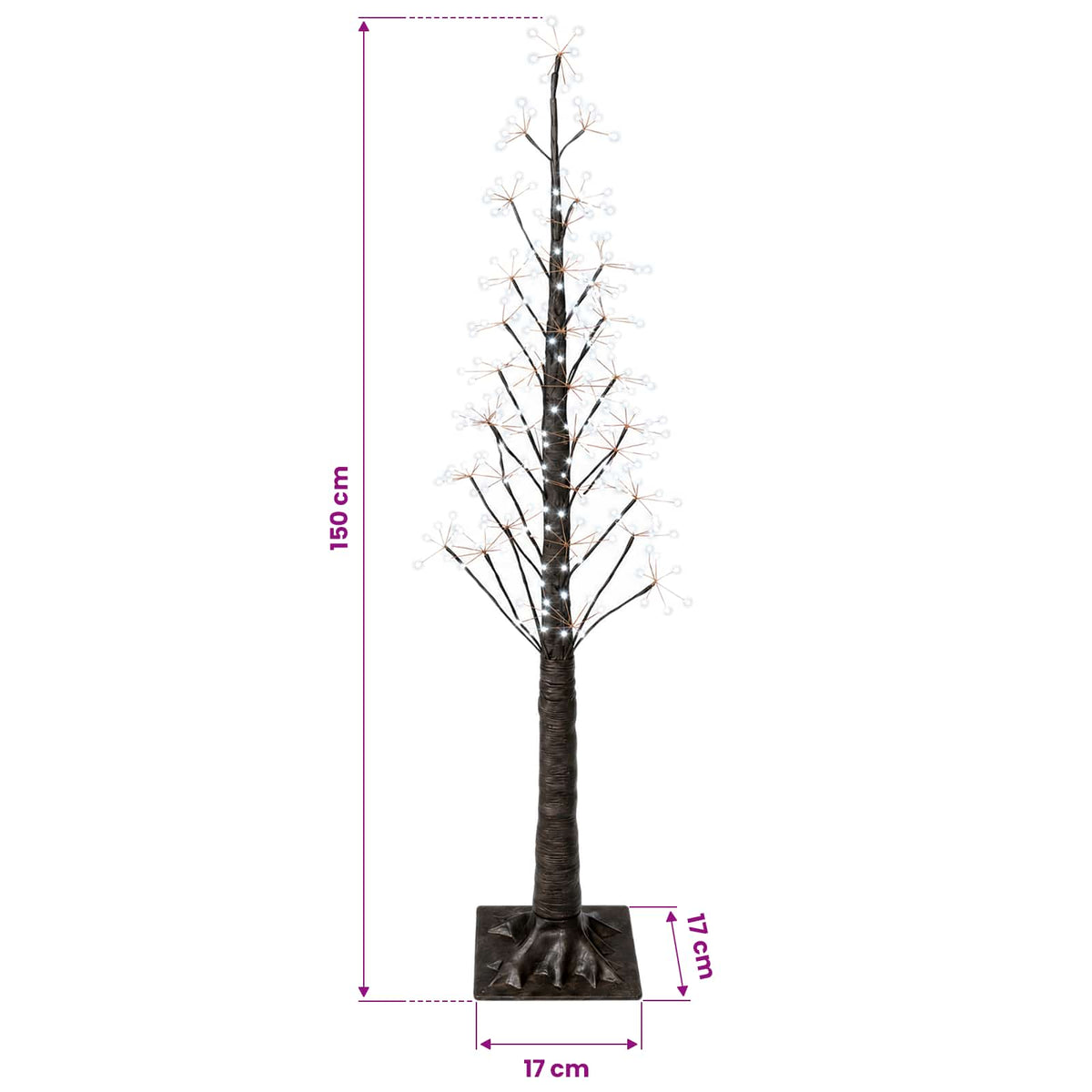Starburst Christmas Tree Brown 17 x 17 x 150 cm Plastic