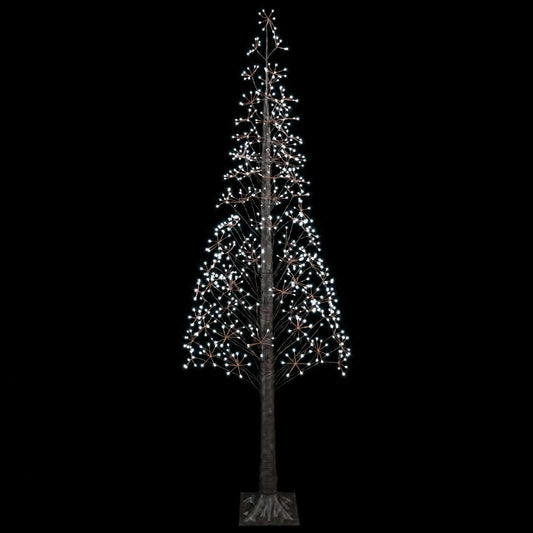 Starburst Christmas Tree Brown 240 cm Plastic 688 LEDs