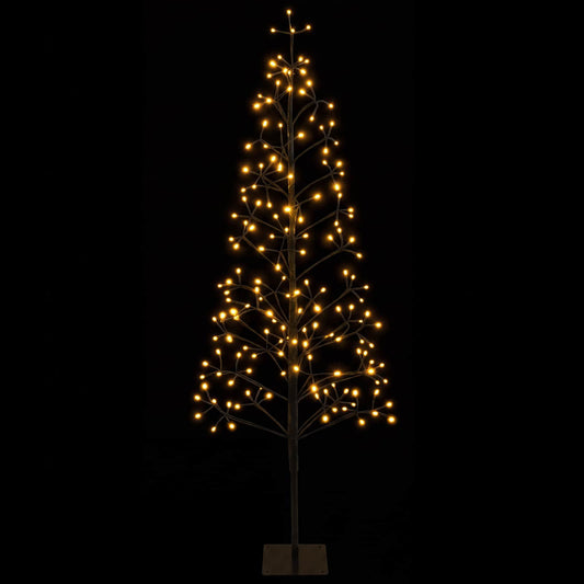LED String Christmas Tree Black 150 cm Steel 164 LEDs