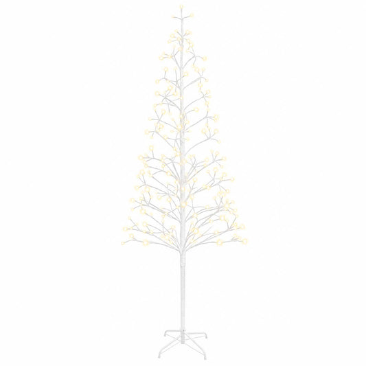 LED String Christmas Tree White 47 x 240 cm Steel 268 LEDs