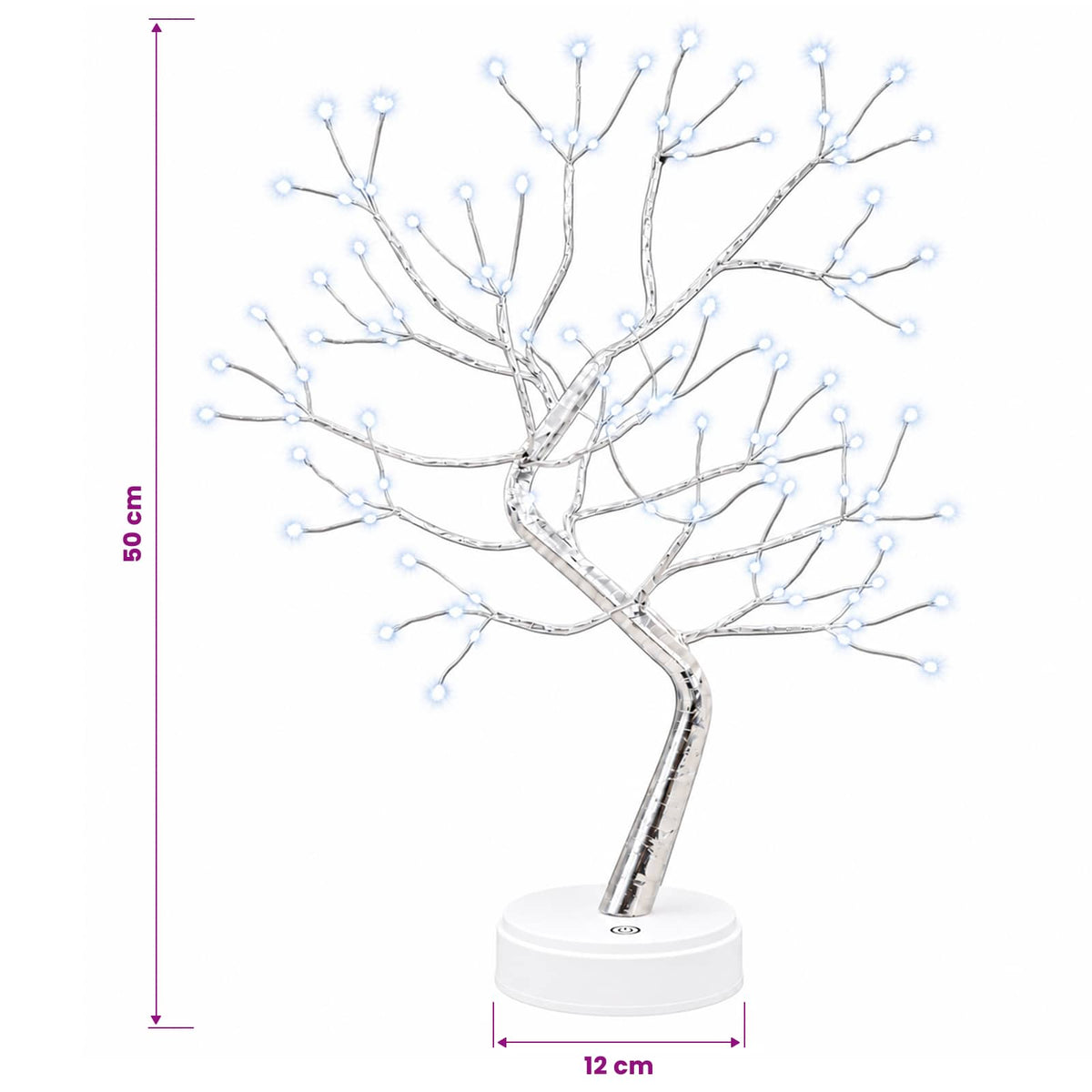 Mini Starburst Christmas Tree 2 pcs Silver 12 x 50 cm Steel