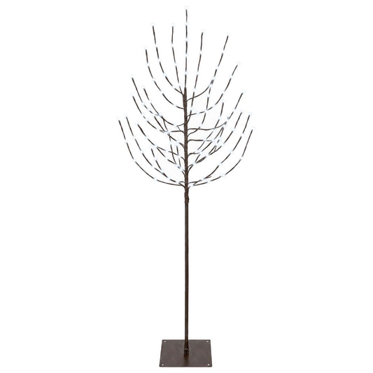 LED Christmas Tree Black 20 x 20 x 180 cm Steel 160 LEDs