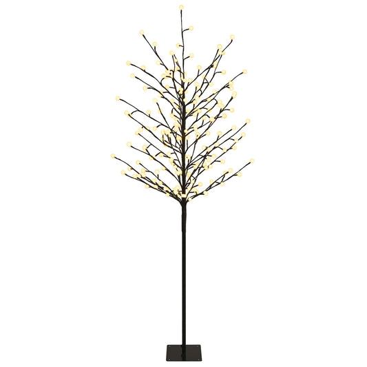 LED Ball Christmas Tree Black 18 x 18 x 150 cm Steel 185 LEDs