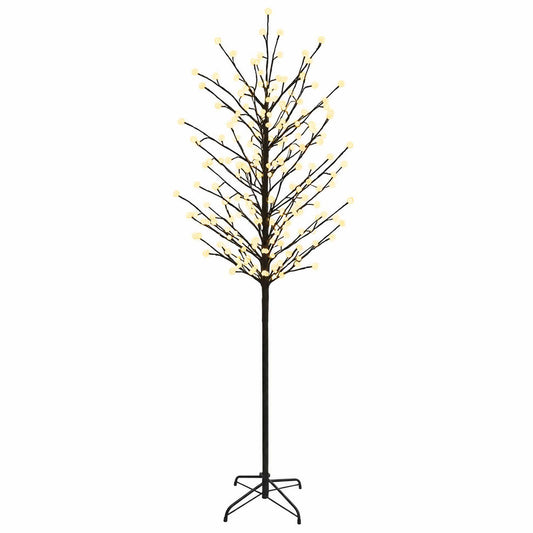 LED Ball Christmas Tree Black 210 cm Steel 250 LEDs
