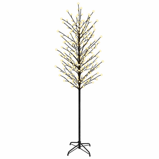LED Ball Christmas Tree Black 240 cm Steel 280 LEDs